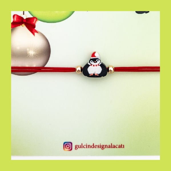 FİMO PENGUEN BİLEKLİK