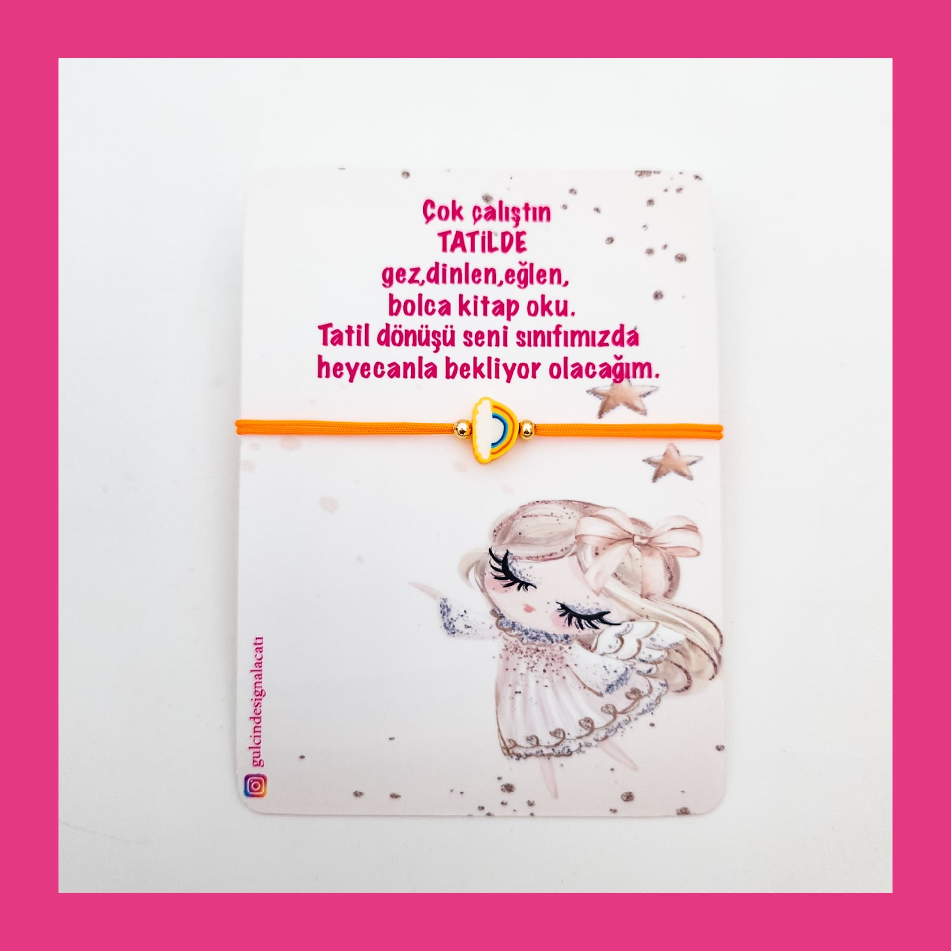 FİMO GÖKKUŞAĞI  BİLEKLİK -TURUNCU