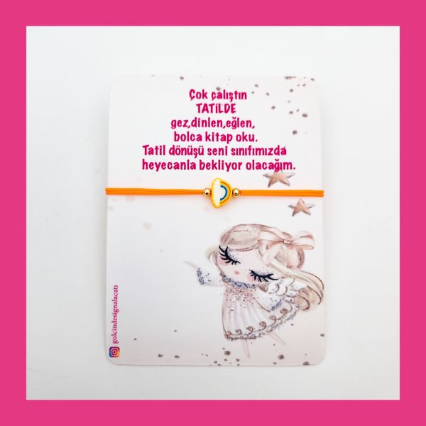 FİMO GÖKKUŞAĞI  BİLEKLİK -TURUNCU