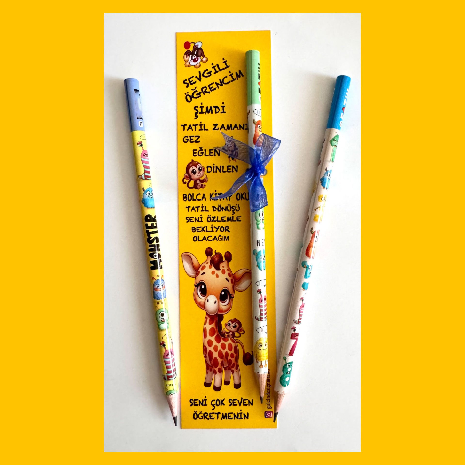 KİTAP AYRACI VE KALEM SETİ