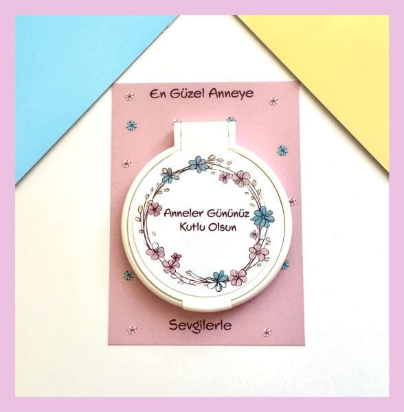 ANNELER GÜNÜ KARTLI PLASTİK CEP AYNASI