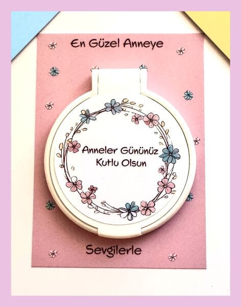 ANNELER GÜNÜ KARTLI PLASTİK CEP AYNASI