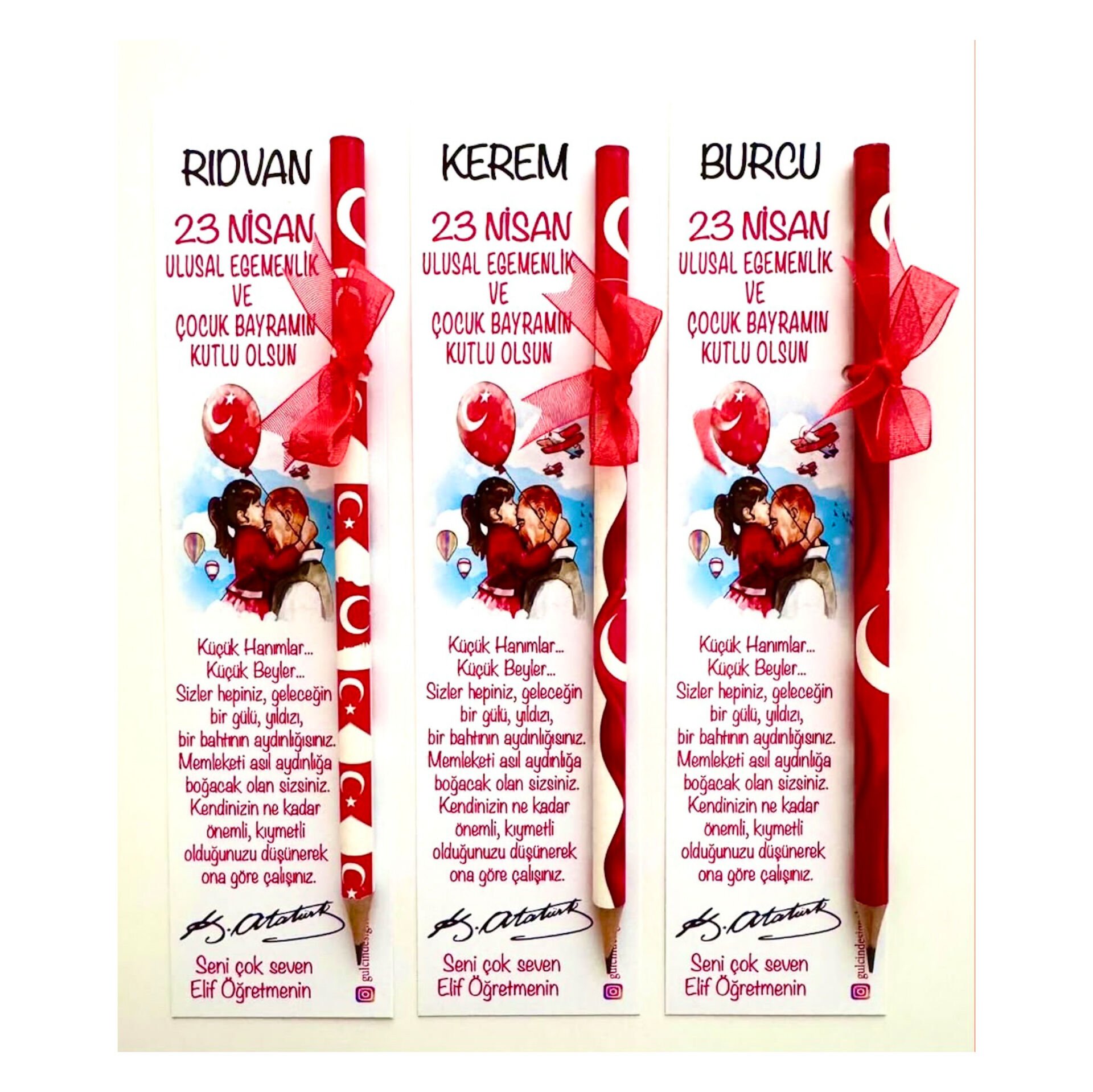 23 NİSAN KİTAP AYRACI VE KALEM SETİ