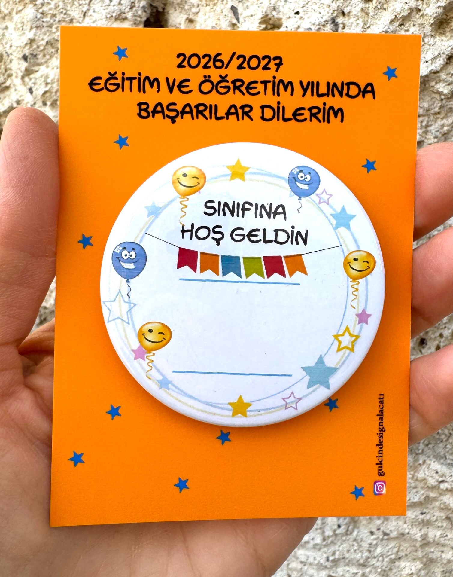 SINIFINA HOŞ GELDİN ROZETİ