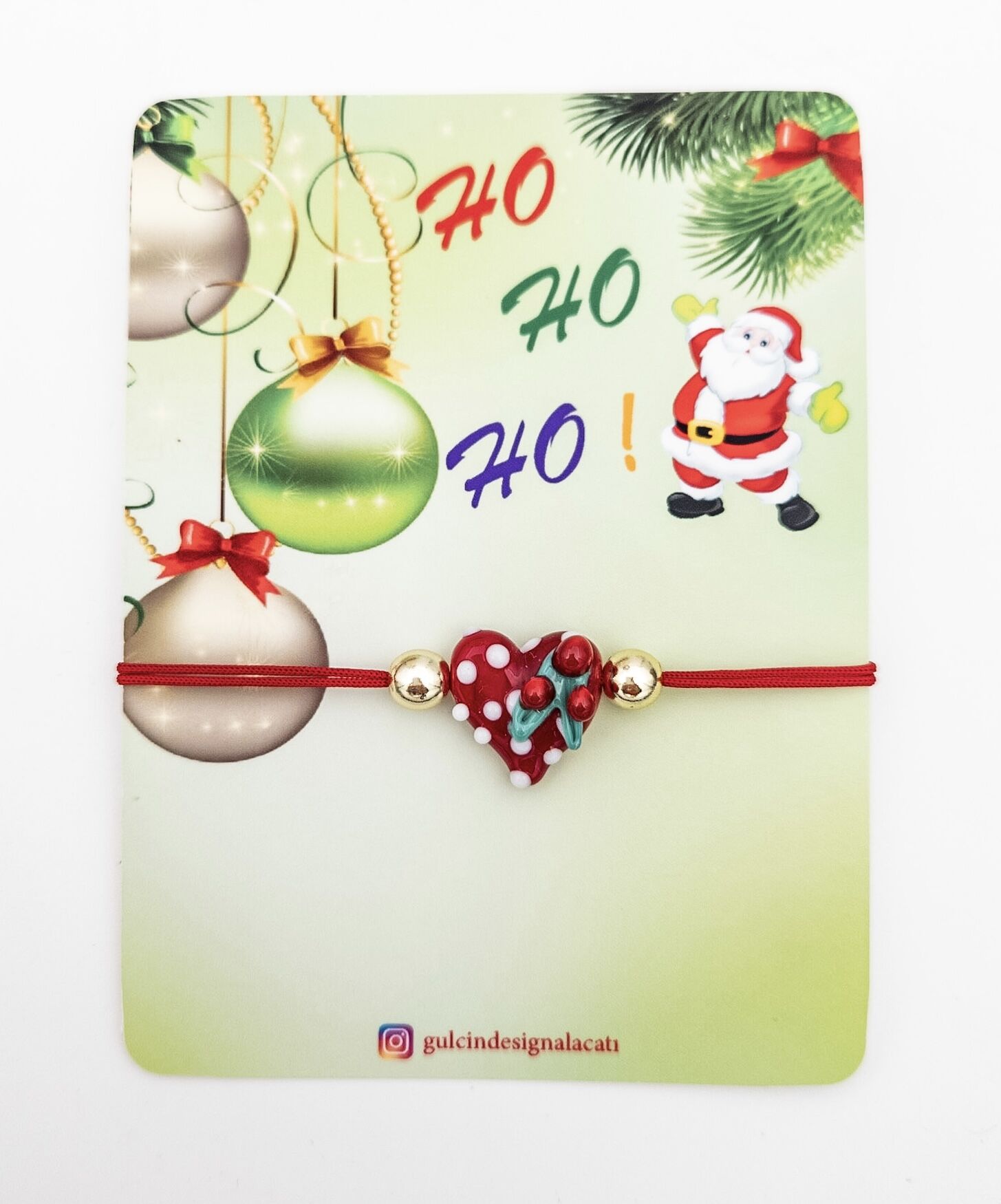 MURANO CAM BONCUK BİLEKLİK -KOKİNA ÇİÇEKLİ KALP