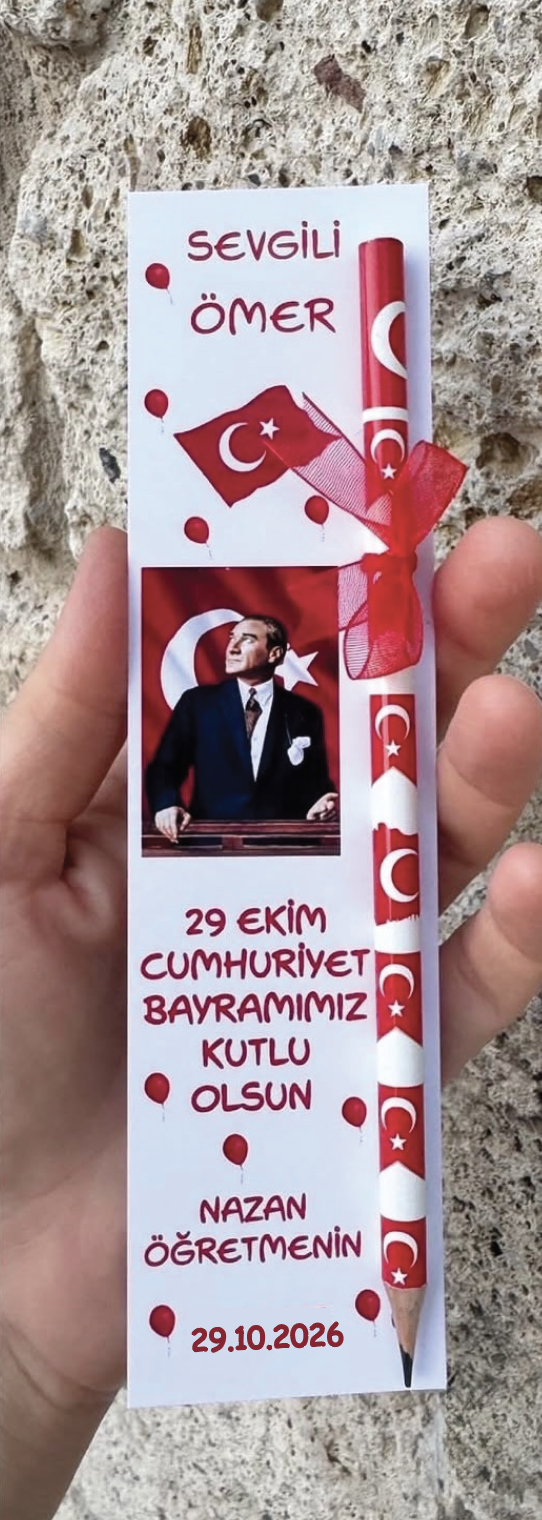 29EKİM CUMHURİYET BAYRAMI KİTAP AYRACI VE KALEM SETİ