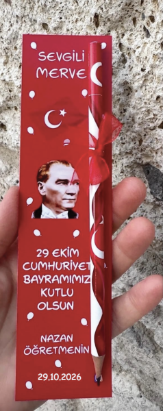 29EKİM CUMHURİYET BAYRAMI KİTAP AYRACI VE KALEM SETİ