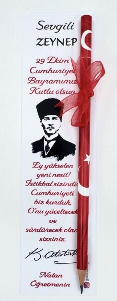 29EKİM CUMHURİYET BAYRAMI KİTAP AYRACI VE KALEM SETİ