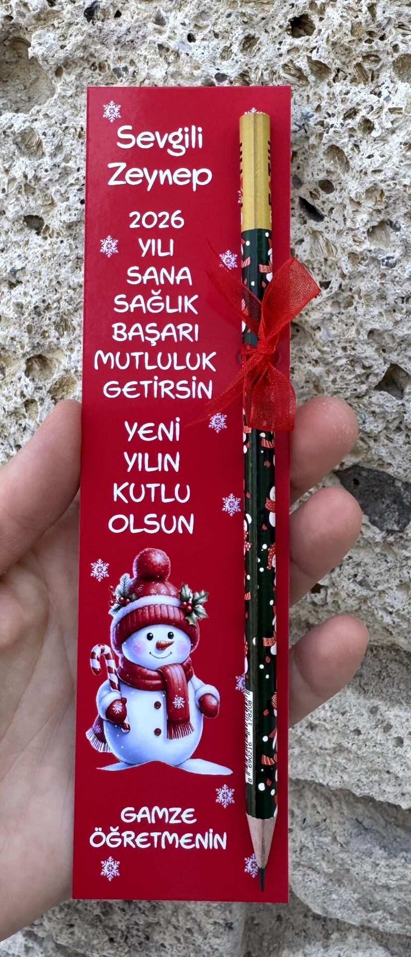 YENİYIL KİTAP AYRACI VE KALEM SETİ