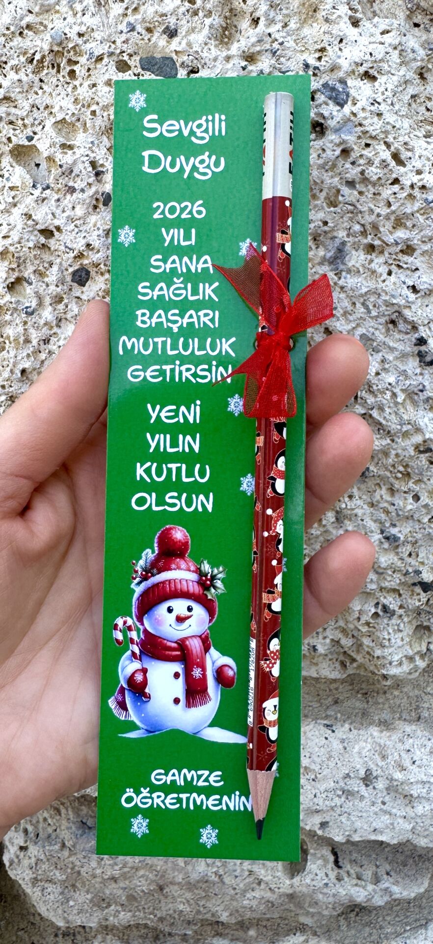 YILBAŞI KİTAP AYRACI VE KALEM