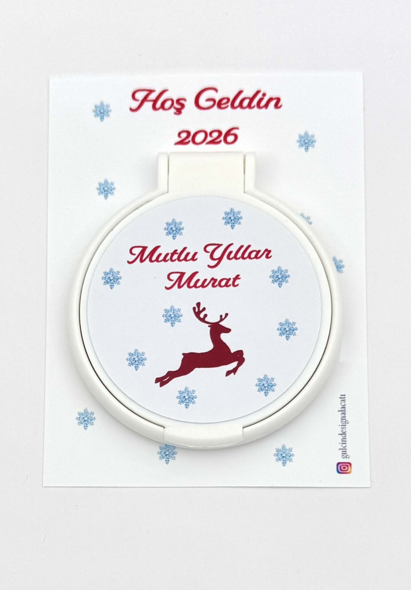 YENİYIL ETİKETLİ PLEXİ CEP AYNASI