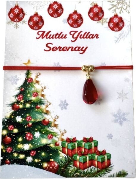 MURANO CAM BONCUK BİLEKLİK-NAR