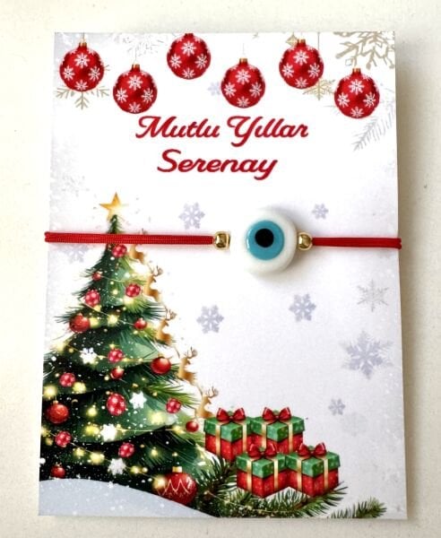 MURANO CAM BONCUK BİLEKLİK-BEYAZ GÖZ