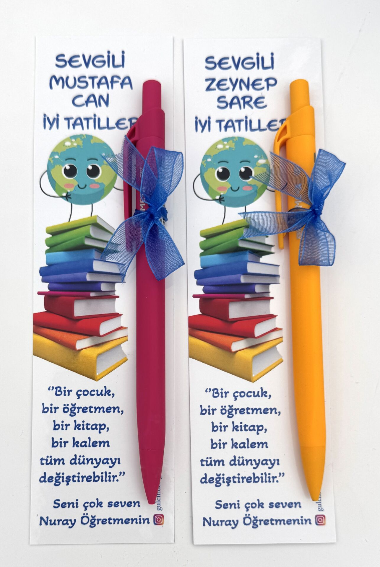 -UÇLU KALEM VE KİTAP AYRACI- SETİ