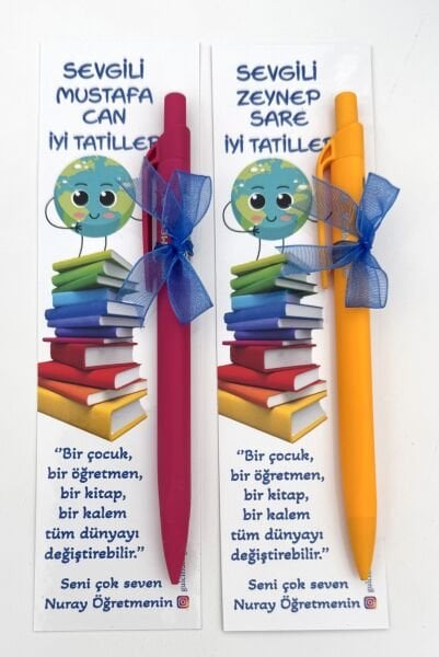 -UÇLU KALEM VE KİTAP AYRACI- SETİ