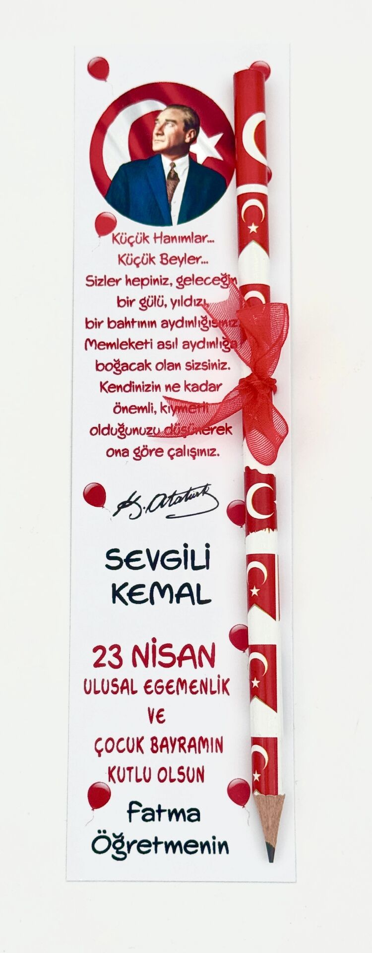 23 NİSAN KİTAP AYRACI VE KALEM SETİ